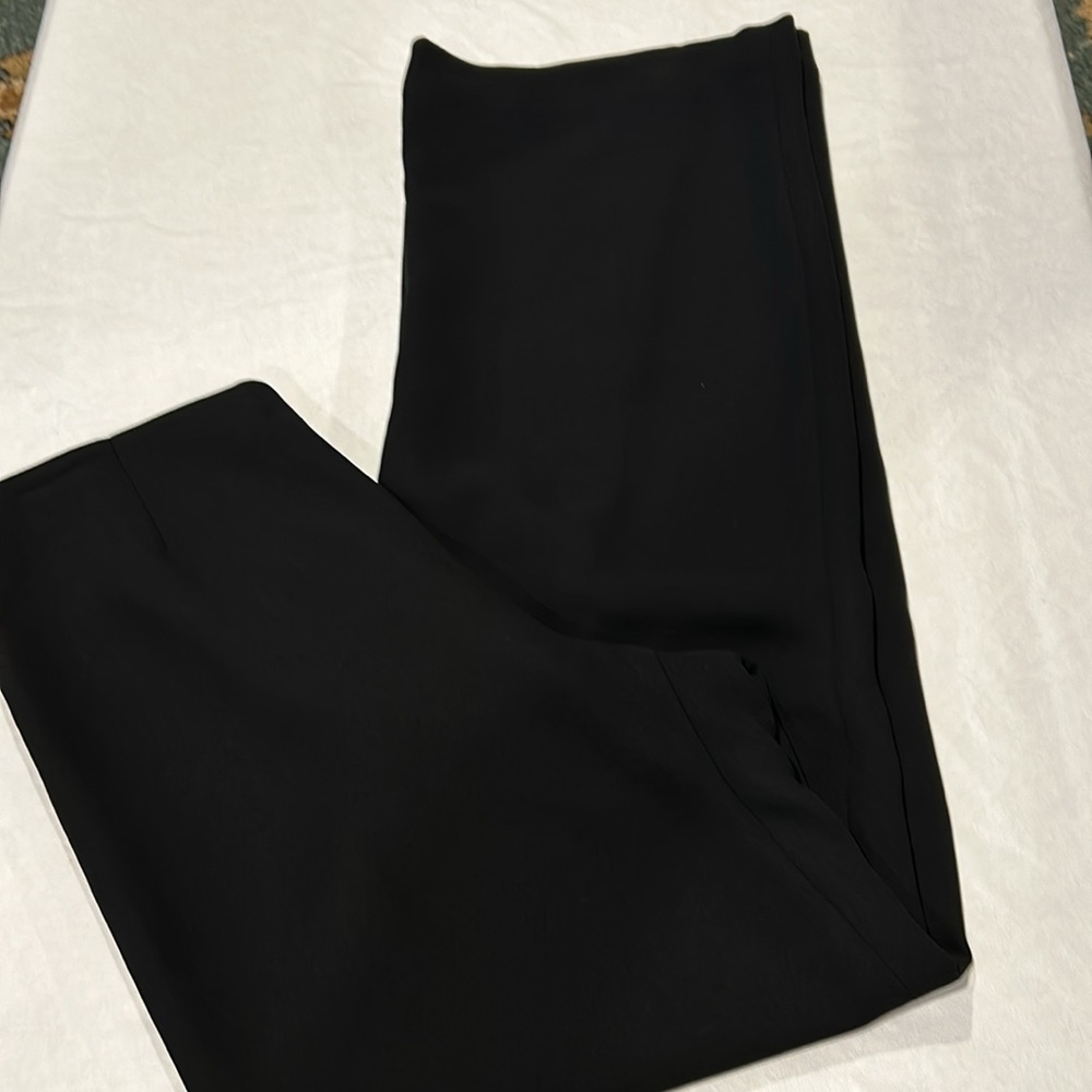 Donna Morgan Black Lined Pants Size 10 Wide Leg Excellent Condition - Picture 7 of 7